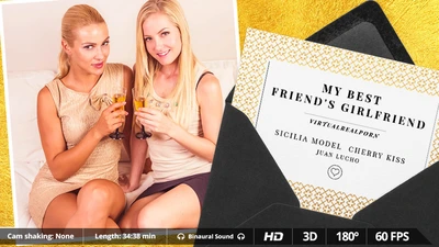 Best Friends Girlfriend Lesbian Blondies Sharing Cock VR Porn Video