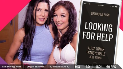 Looking For Help Seductive Latina Threesome VR Porn Video