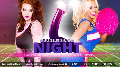 Super Bowl Night Interracial Bbw Threesome Hardcore VR Porn Video
